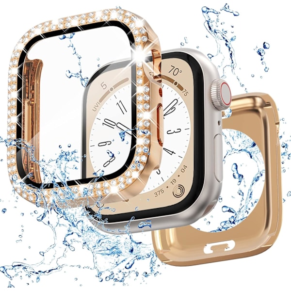 2 i 1 Bling vanntett etui for iWatch Series 6