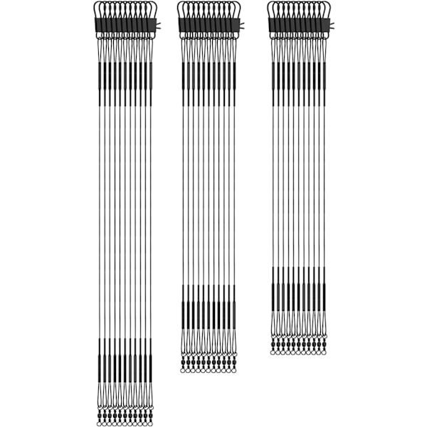30 stk rustfritt stål fiskeutstyr Leader Swivel Spänne Kit
