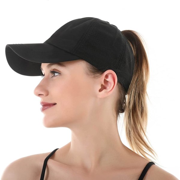Kvinnors Criss Cross Hatt Hög Hästsvans Baseballkepsar Justerbar Hög Messy Bun