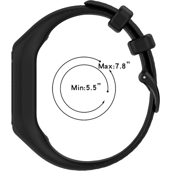 Silikonband kompatibelt med Garmin Vivosmart 5, mjukt och flexibelt