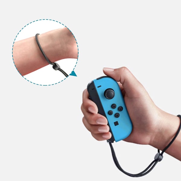 2-paknings kontrollerstropper Håndleddsstropper for kontroller Svart Håndleddskontroller Justerbart elastisk kontrollerarmbånd Armbånd for Switch