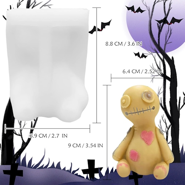 Halloween Skräckdocka Ljus Form för DIY