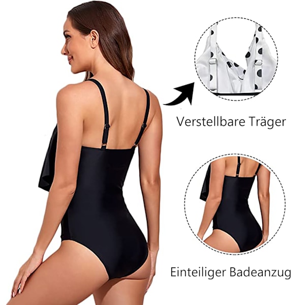 Badedragt til kvinder i ét stykke med V-ringet bikini