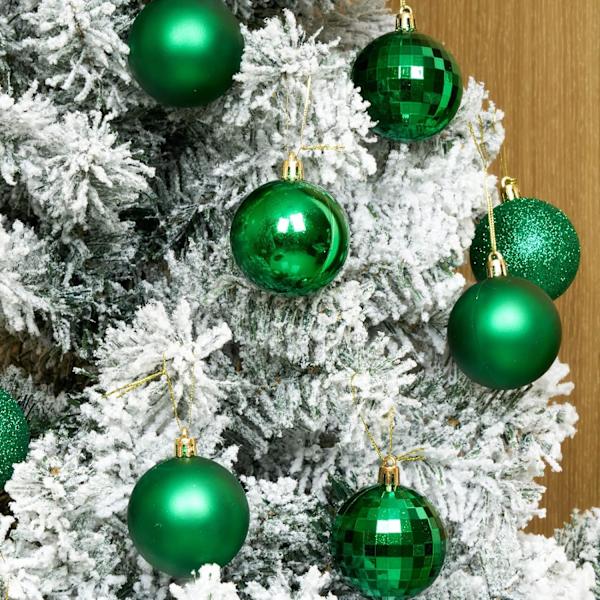 24 stk julekulepynt til juletreet - 4 stiler uslåelig