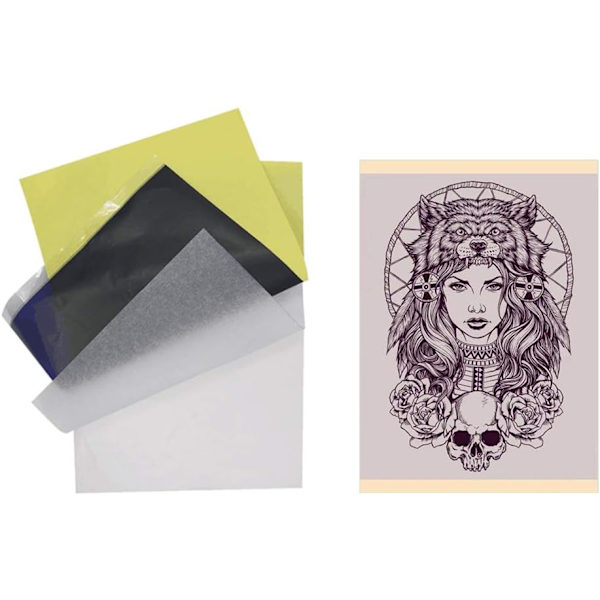 Tatueringskolpapper - 25 ark - A4-storlek
