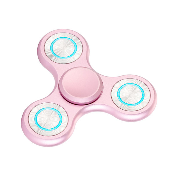 Fidget Spinner i rustfritt stål - Spinner 4-10 minutter - ADHD for alle aldre (Rosa)