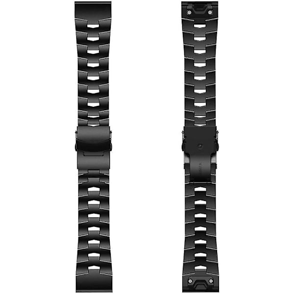 Til Garmin Fenix 6x 26mm Titanium Legering Quick Release Urrem EEI Black