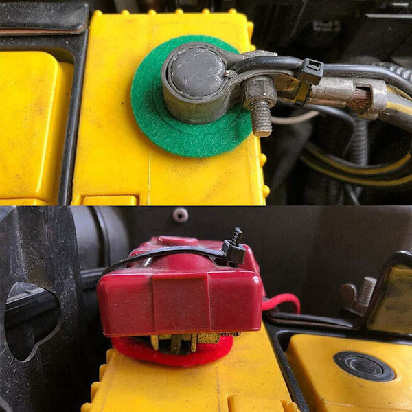 Batteri terminal anti-korrosions skiver - 24 røde skiver
