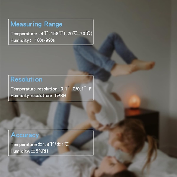 2-pak innendørs termometer digital hygrometerrom