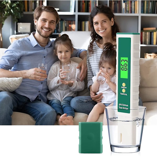Vandkvalitetstester Ph-meter, Digitalt Ph-meter Ph-tester Vandkvalitetstester Temperaturfunktion Lykkebringende