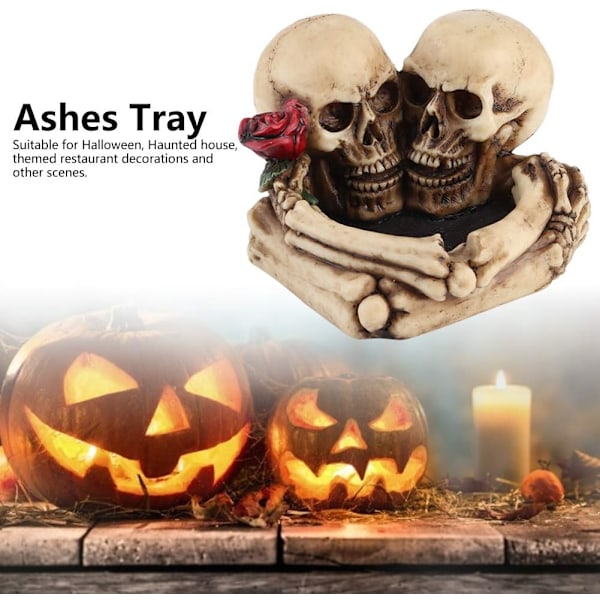 Kraniet Askebæger Resin Moderne Askebæger Bord Askebæger Halloween Ornament til Halloween Indendørs Eller Udendørs Brug