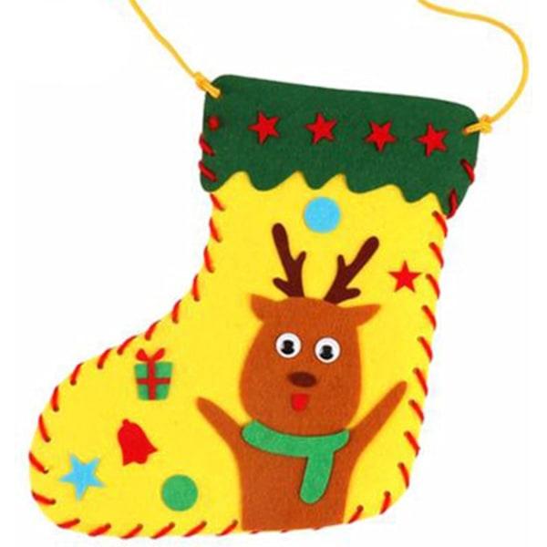 Julefiltet DIY-strømper Snømann Rein Jul Dekorasjon Ornamenter