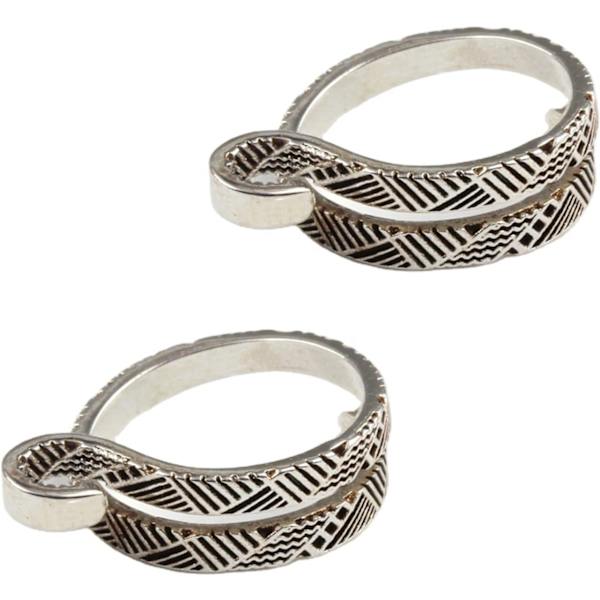 2 st Stickringar Justerbara - Flätade garnguide Stickringar för hantverk