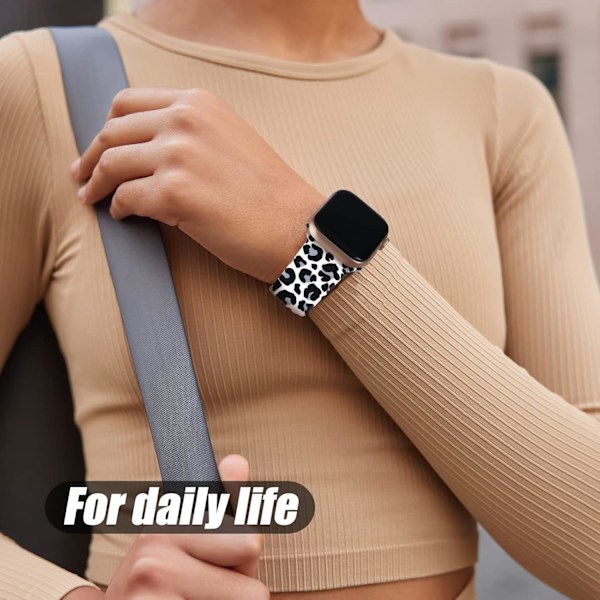 Kompatibel med Leopard Apple Watch Band for kvinner 38mm