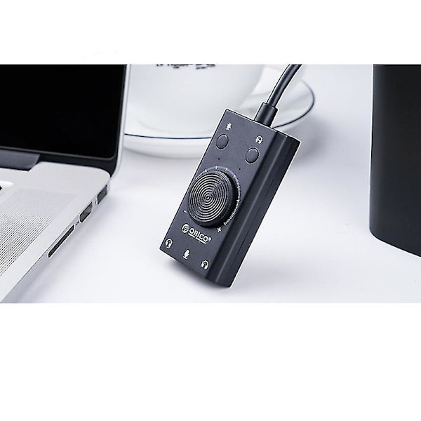 USB-lydkort Ekstern Stereo Lydkort Kanal Stereo Lydkort Konverter 3,5 Mm Aux Mikrofonuttak, Passer til Spillheadset Ps4 La