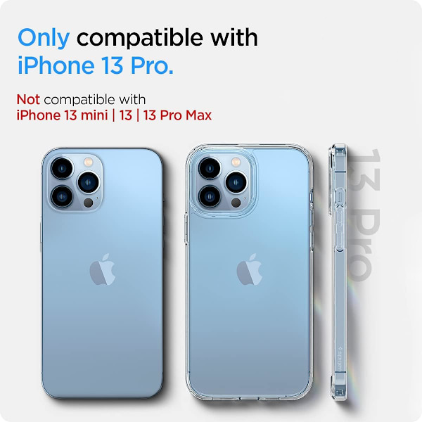 Ultra Hybrid [Keltaisuutta estävä teknologia] Suunniteltu iPhone 13 Pro -kotelolle (2021) - Kristallinkirkas Kristallinkirkas