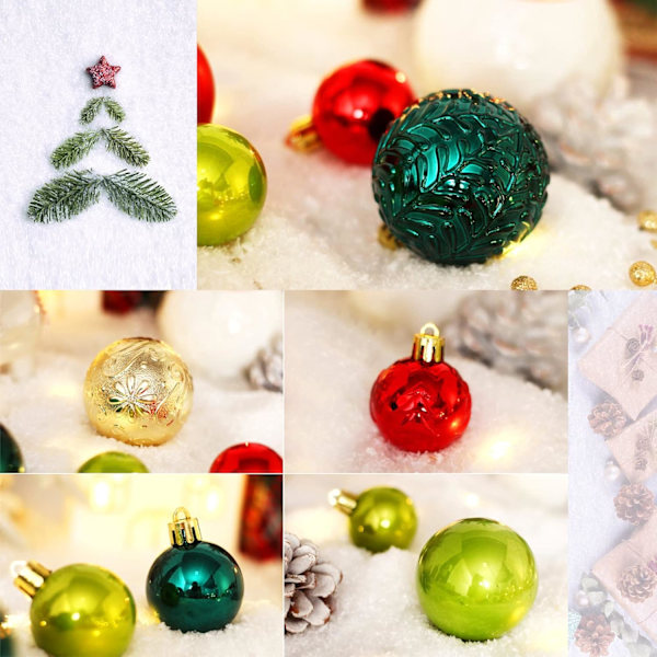 Julgransprydnader, 40 st julgranskulor set krossäkra