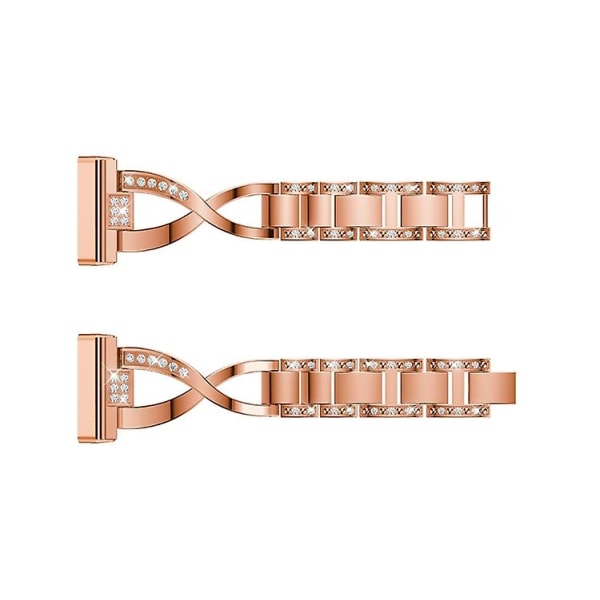 Til Fitbit Versa 3 / Sense Universal Diamond Metal Watch Band VPF Rose Gold