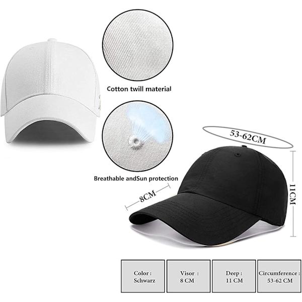 Klassisk Baseball Cap Low Profile Justerbar Bomulds Kasketter til Løb Cykling