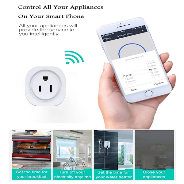Alexa Smart Plugs, Mini Wifi Smart Plug, Kompatibel