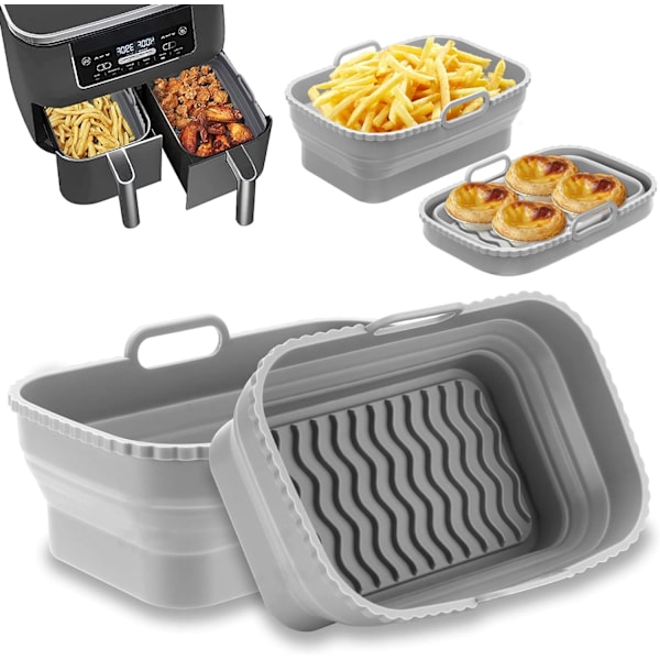 Silikonfôr for Ninja Dual Air Fryer - Foldbar og gjenbrukbar grytefôr