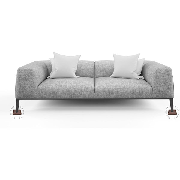 3X3 Gummikop til Møbelhjul, Skridsikre Møbelpuder, Anti-Slip Gripper, Anti-Skrid, Anti-Slide Gulvbeskytter til Seng, Sofa Stoppere (Brun, 8 Pak)