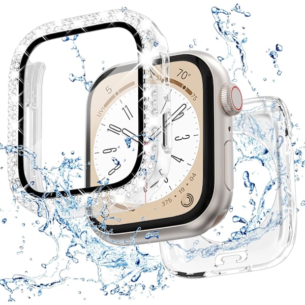 2 i 1 Bling Vandtæt Etui til iWatch Series 8