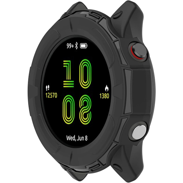 Kompatibel med Garmin Forerunner 255 Skyddsfodral för Man Kvinna, Smartwatch TPU Skyddsfodral Skal Skydd Täckning Svart