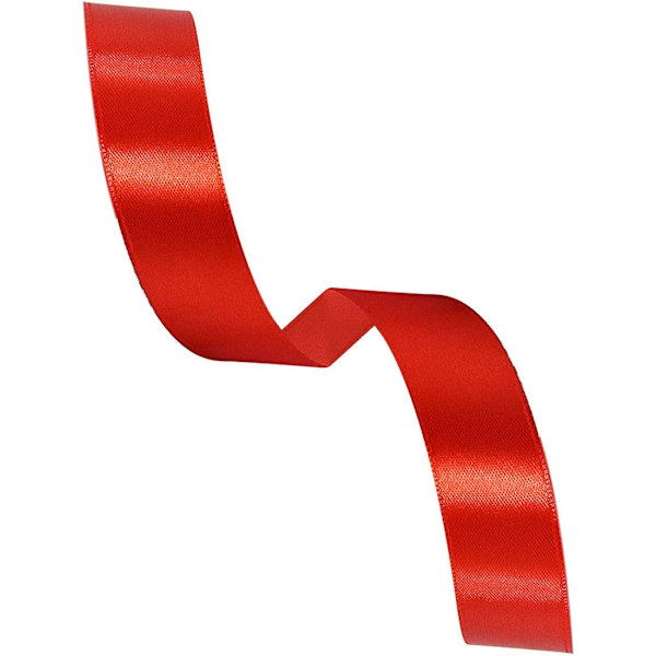 Satinband - Röd, 20 mm x 22 meter för presentdekoration