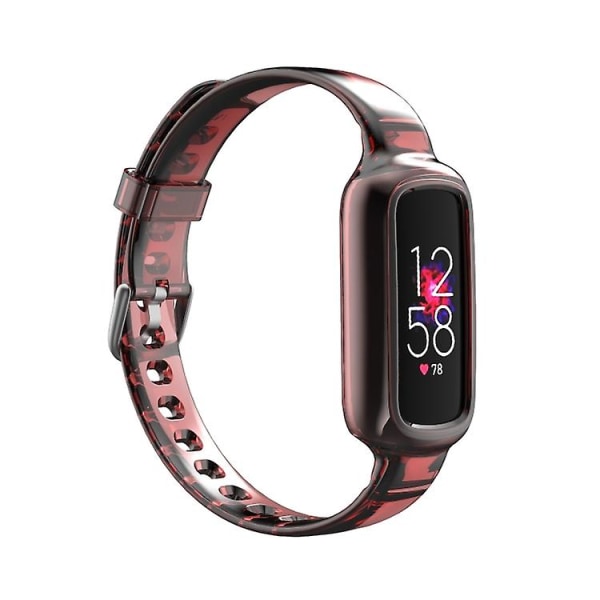For Fitbit Luxe silikone integreret urrem QWF Red