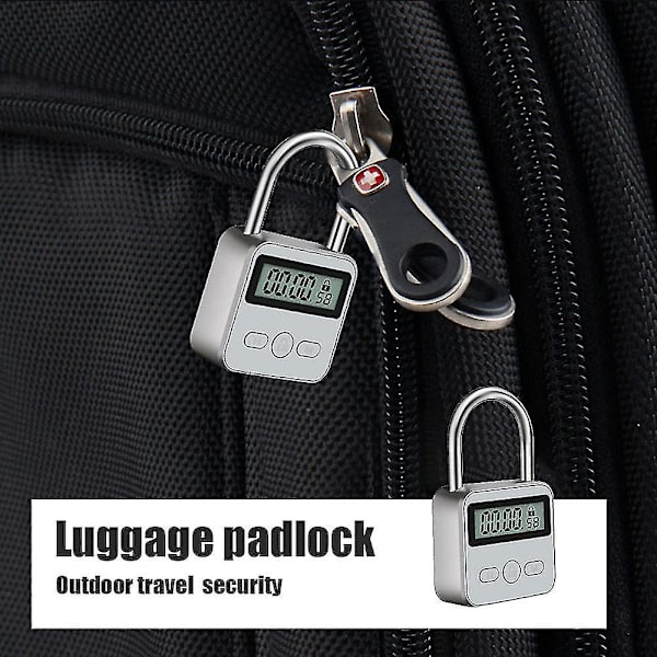 Smart Time Lock, 99 timer maks timinglås med LCD-skærm Multifunktion elektronisk rejsetimer