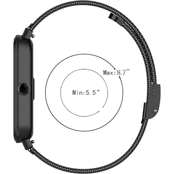 Metallrem kompatibel med SOUYIE T45S rem i rustfrit stål Mesh Loop