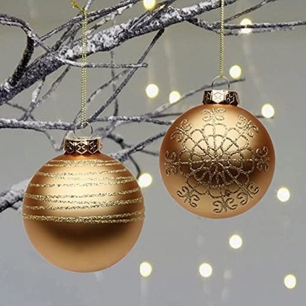 2,95\" Julekuler Baller 12 stk Julepynt Sett Gull