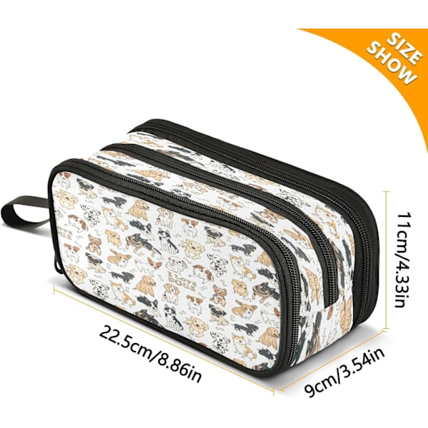 Golden Retriever Valp Hund n ncil Cse n Holder Bokser Pouch Cse Bg for Kontor Student flerfarget3 flerfarget3