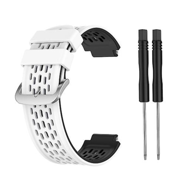 Tvåfärgat silikonarmband för Garmin Approach S2 / S4 BMV White Black