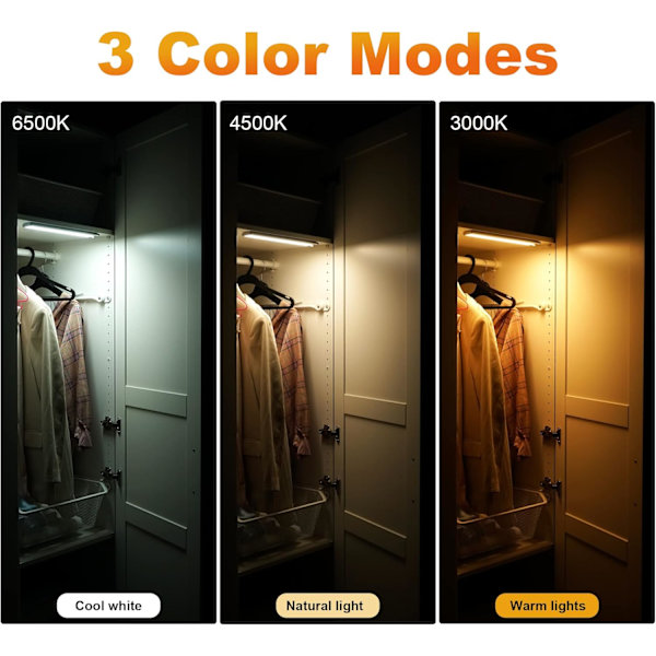 Dimbar 60Led Closet Light 3 Färg