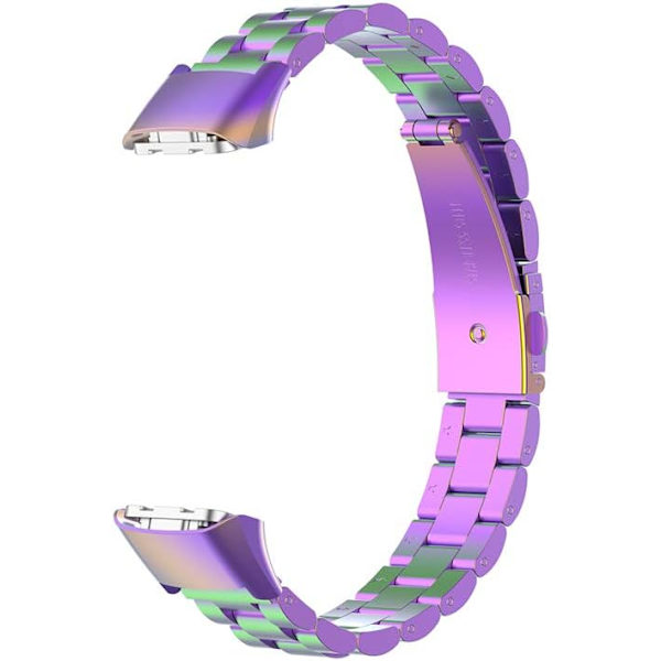 Rustfrit stål urrem kompatibel med Samsung Galaxy Fit SM-R370 smartwatch - farverig