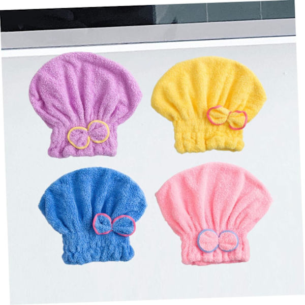 8 st huvudomslag för kvinnor Återanvändbara - Snabbtorkande Bow-knot cap Set