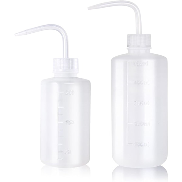 Tattoovaskflaske Klem (2 stk) - 250 ml og 500 ml Plastsprøjte