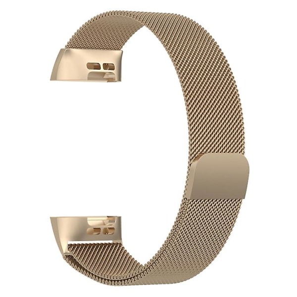 Magnetklokkebånd i rustfritt stål for Fitbit Charge 4small Størrelse: 190x18mm XXH Champagne Gold