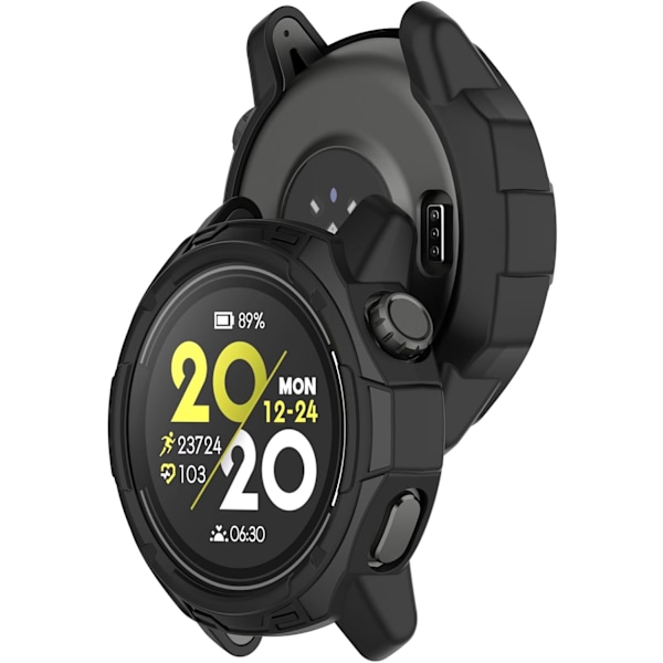 Kompatibel med Coros Pace 3 Skyddsfodral, Smartwatch TPU Skyddsfodral Skal Mjuka och Tåliga Klocktillbehör (Svart) Svart