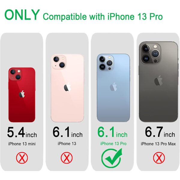Yhteensopiva iPhone 13 Pro Kuoren kanssa Kirkas, Läpinäkyvä Pehmeä Iskunkestävä Suojaava Ohut Puskurikotelo Puhelinkotelo Kirkas