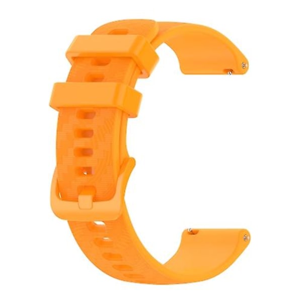 För Garmin Vivomove3 20mm Kolfiber Randig Silikon Armband VKN Yellow