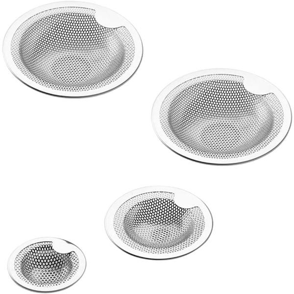 4 st diskhossil i rostfritt stål - Anti-Clogging Mesh Diskhossil