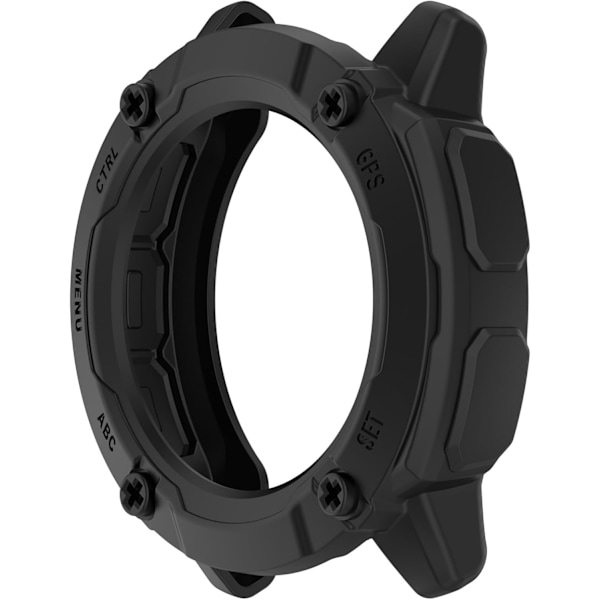 Beskyttelsescover Kompatibelt med Garmin Instinct 2X, Bløde Anti-Drop TPU Beskyttelsesetuier Smart Watch Tilbehør (Sort) Sort