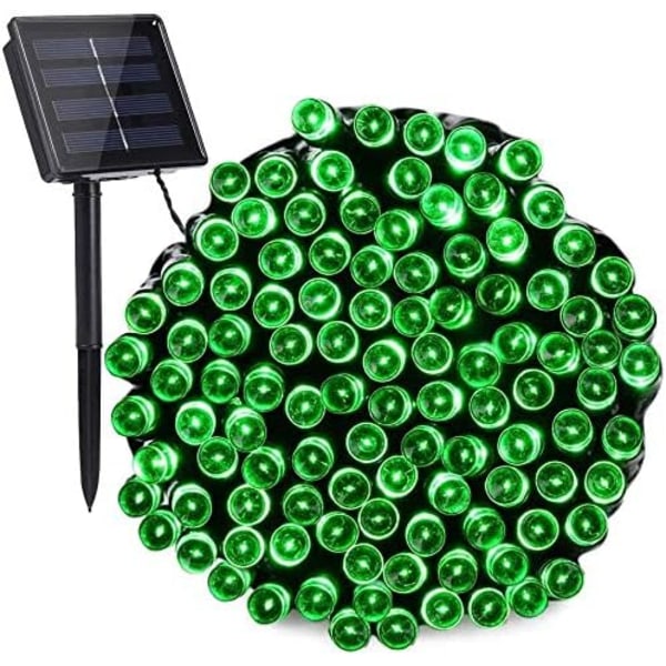 Solcelledrevne julelys, 72ft 200 LED solcellelyskjede med 8 moduser, vanntett utendørs julelyskjede for uteplass, hage, fest, grønn