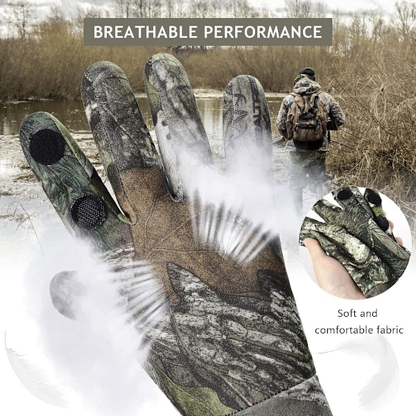 Kamouflage Camo Jakt Handskar Full Finger\\/Fingerless Handskar Pro Anti-Slip