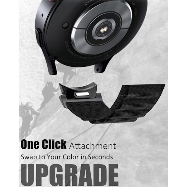 One Click No Gap Alpine Loop Band Kompatibel med   Galaxy Watch 7 6 4 5 FE Band 40mm 44mm/Galaxy Watch 6 4 Classic Bands 47mm 43mm 42mm 46mm/5
