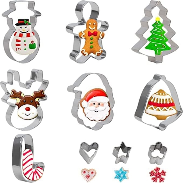 Kakeform - Pakke med 10 julekake Cutter Set
