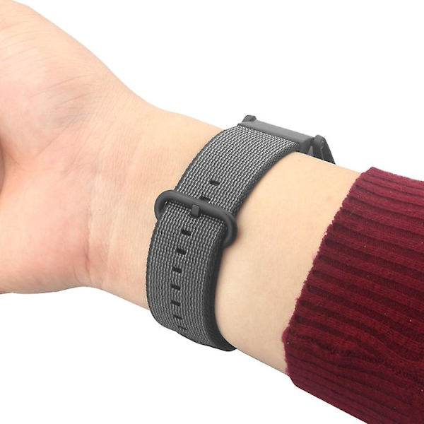 För Garmin Fenix 5 Snabbkoppling Nylon Klockarmband PDW Black